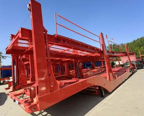 WS Voertuig Twee SAF Assen 8 Auto's Transport aanhangwagen Auto vervoerder Hauler aanhangwagen voor Rusland