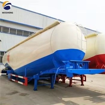 3 As 45 50 60 cbm Fly Ash Silo Cement Tanker Trailer met werkdruk van 2,5 bar