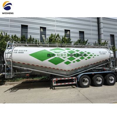 3 As 45 50 60 cbm Fly Ash Silo Cement Tanker Trailer met werkdruk van 2,5 bar