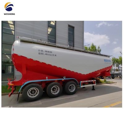 3 As 45 50 60 cbm Fly Ash Silo Cement Tanker Trailer met werkdruk van 2,5 bar