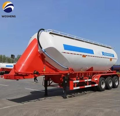 3 As 45 50 60 cbm Fly Ash Silo Cement Tanker Trailer met werkdruk van 2,5 bar