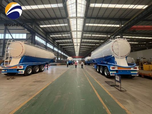 3 as 45-60cbm Cement Tanker Halve aanhangwagen met Dieselmotor Deutz/Huafeng/Weichai