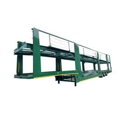 4pcs banden dubbeldekker sleepwagen Dolly trailer voor het vervoer van auto's in de Russische markt