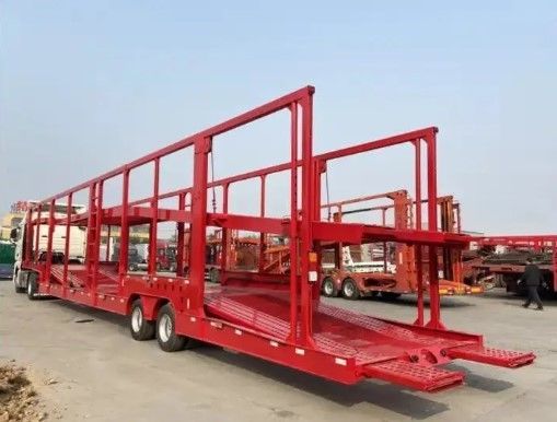 Staal 30 ton Max Payload 2-Axle WS Vervoer van 8 wagens Aanhangwagen voor aangepaste vrachtwagens