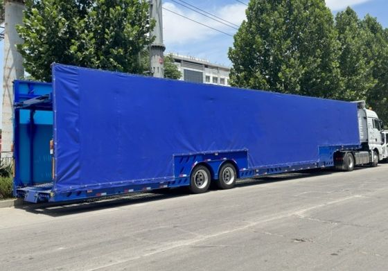 Hulpbelastingcapaciteit van 30 ton Semi-trailer WS 2/3 as gesloten vrachttrailer voor auto's