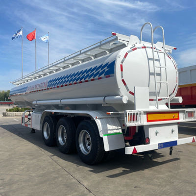 3 assen Stabiel koolstofstaal aluminium legering roestvrij staal tankwagon Halve aanhanger met Nice
