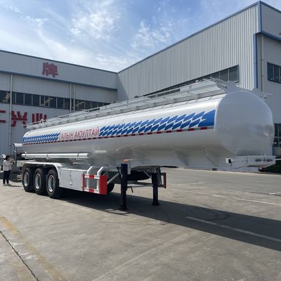 3 assen Stabiel koolstofstaal aluminium legering roestvrij staal tankwagon Halve aanhanger met Nice