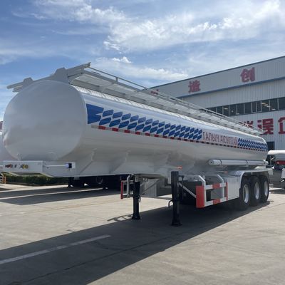 3 assen Stabiel koolstofstaal aluminium legering roestvrij staal tankwagon Halve aanhanger met Nice