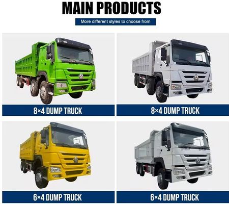 10-15T bruto voertuiggewicht tweedehands Sinotruk Haowo Dump Truck 375 pk