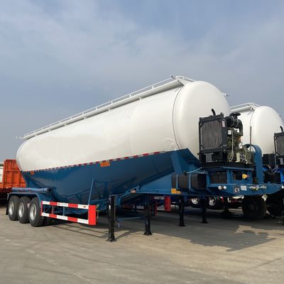 WOSHENG 50 ton Bulk Truck Steel Storage Silo Droogpoeder Cement Bulker Tanker Trailer