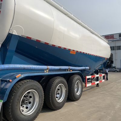 WOSHENG 50 ton Bulk Truck Steel Storage Silo Droogpoeder Cement Bulker Tanker Trailer