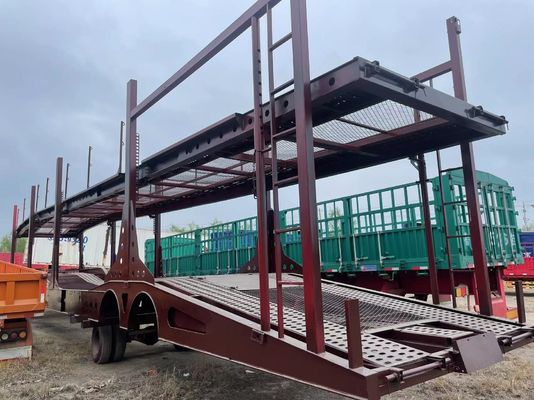 Makkelijk te vervoeren auto's met Wosheng 2 assen Car Car Carrier Trailer en 4 stuks velgen