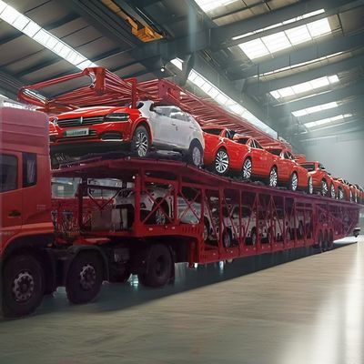 Staal dubbeldek autovervoerder Semi-trailer 6-12 Eenheden Cdv MPV SUV Hydraulisch apparaat