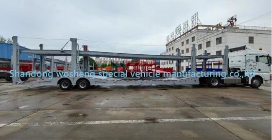 Hoogwaardige 2 assen 10 ton SAF Hydraulische auto-trailer aanhangwagens Staal half vrachtwagen drager voor auto