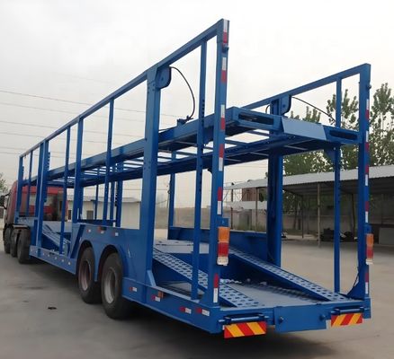 8 auto 17m auto aanhangwagens transport trucker auto drager half aanhangwagen voor de Russische markt
