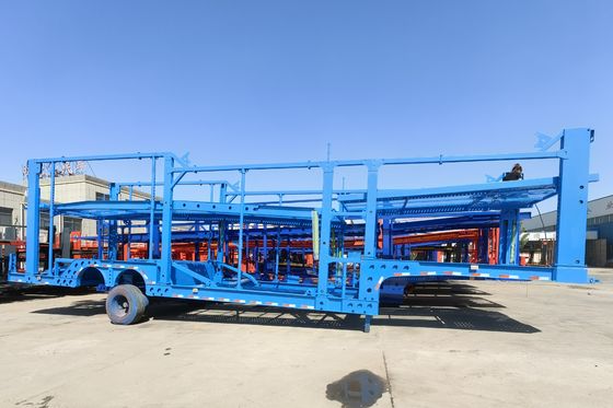 8 auto 17m auto aanhangwagens transport trucker auto drager half aanhangwagen voor de Russische markt