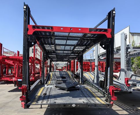 2 assen luchtophanging Auto aanhangwagens Semi-aanhangwagens voor het efficiënt vervoeren van 8 auto's