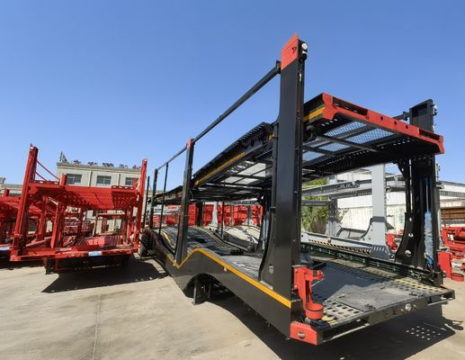 2 assen luchtophanging Auto aanhangwagens Semi-aanhangwagens voor het efficiënt vervoeren van 8 auto's