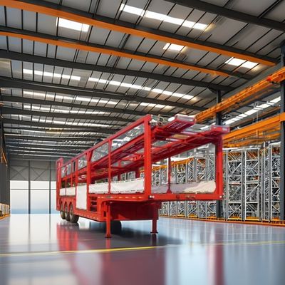 Steel Double Deck SUV en Car Carrier Semi Trailer voor 5-7 locaties 8.00-16 Rim