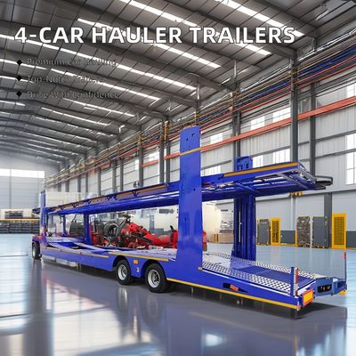 Steel Double Deck SUV en Car Carrier Semi Trailer voor 5-7 locaties 8.00-16 Rim