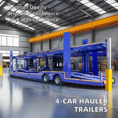 Steel Double Deck SUV en Car Carrier Semi Trailer voor 5-7 locaties 8.00-16 Rim