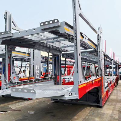 9800kg Tare Gewicht 3 assen 6/8/10 Auto's Transport Traktor Halve aanhanger voor het vervoer van auto's