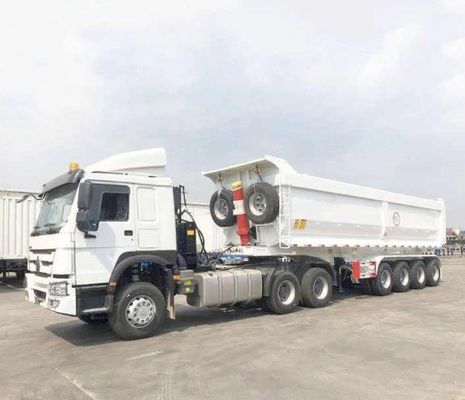 Gebruikte 336 pk HOWO Dump Truck voor vervoer 8685*2496*3850mm Semi-trailer