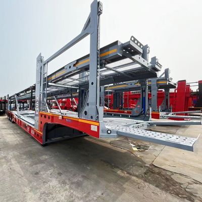 9800kg Tare Gewicht 3 assen 6/8/10 Auto's Transport Traktor Halve aanhanger voor het vervoer van auto's