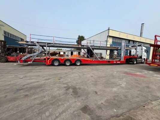 Aanpasbare auto-aanhangwagendrager met hydraulisch hefmechanisme en handmatig hefwerk
