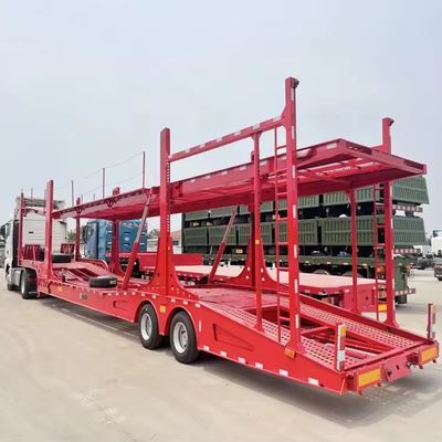 Hydraulische en handmatige opheffing Doppeldeckerwagentrailer voor het vervoer van auto's