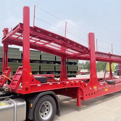 Hydraulische en handmatige opheffing Doppeldeckerwagentrailer voor het vervoer van auto's