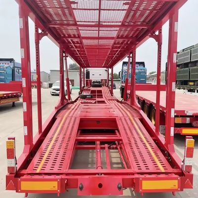 Hydraulische en handmatige opheffing Doppeldeckerwagentrailer voor het vervoer van auto's