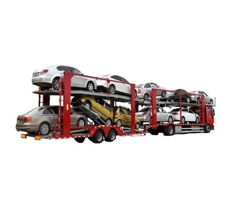 Hydraulische en handmatige opheffing Doppeldeckerwagentrailer voor het vervoer van auto's